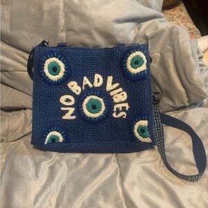 Blue Crochet Shoulder Bag evil eye 🧿